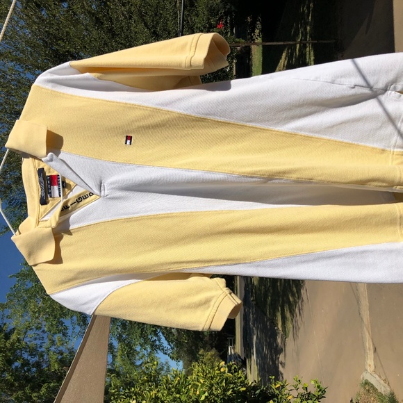 Tommy Hilfiger Other - 90s Tommy Hilfiger Yellow & White Vertical Stripe